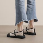 Buckle gentle ladies shoes gentlewoman retro single shoe round toe flat shoes ladies