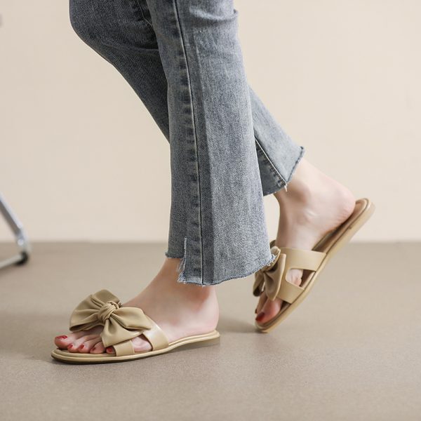 Bowknot breathable ladies shoes gentlewoman soft sole single shoes cute flat shoes ladies