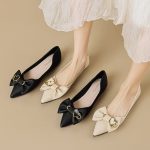 Temperament shoes women flats gentle shoes for women new styles bowknot single shoes
