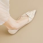 Daily ladies casual shoes minimalism shallow mouth fashion shoes pointy toe single shoes